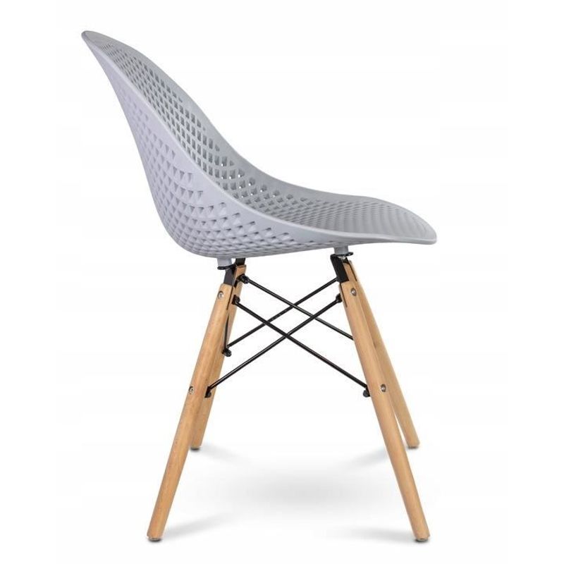 Casa si Gradina - Mobilier - Scaune si fotolii - Scaune - Scaun stil scandinav, PP, lemn, gri, 45x56x77 cm, Cava - Infinity.ro