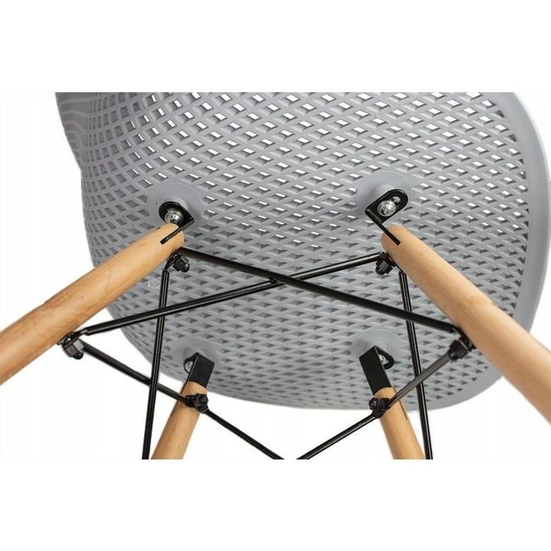 Casa si Gradina - Mobilier - Scaune si fotolii - Scaune - Scaun stil scandinav, PP, lemn, gri, 45x56x77 cm, Cava - Infinity.ro