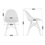 Casa si Gradina - Mobilier - Scaune si fotolii - Scaune - Scaun stil scandinav, PP, lemn, gri, 45x56x77 cm, Cava - Infinity.ro