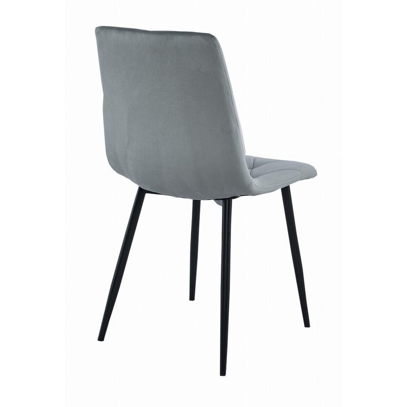 Casa si Gradina - Mobilier - Scaune si fotolii - Scaune - Set 4 scaune bucatarie/living,  Mercaton, Libra, catifea, metal, gri si negru, 44x40x88.5 cm - Infinity.ro