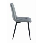 Casa si Gradina - Mobilier - Scaune si fotolii - Scaune - Set 4 scaune bucatarie/living,  Mercaton, Libra, catifea, metal, gri si negru, 44x40x88.5 cm - Infinity.ro