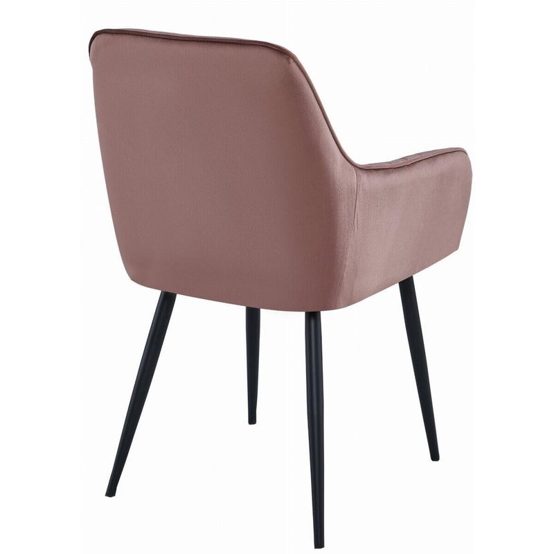 Casa si Gradina - Mobilier - Scaune si fotolii - Scaune - Set 2 scaune bucatarie/living,  Mercaton, solden, catifea, metal, roz si negru, 55x45.5x83.5 cm - Infinity.ro