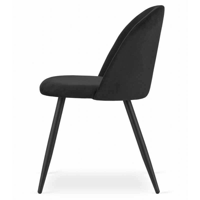 Casa si Gradina - Mobilier - Scaune si fotolii - Scaune - Scaun bucatarie/living, Mercaton, Bello, catifea, metal, negru, 46x42.5x76.5 cm - Infinity.ro