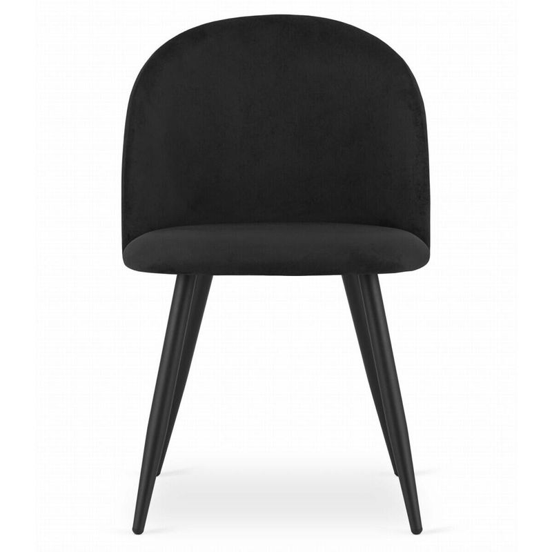 Casa si Gradina - Mobilier - Scaune si fotolii - Scaune - Scaun bucatarie/living, Mercaton, Bello, catifea, metal, negru, 46x42.5x76.5 cm - Infinity.ro