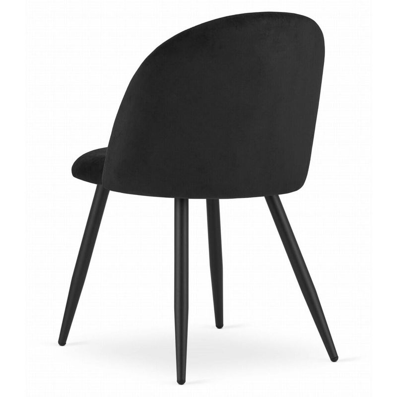 Casa si Gradina - Mobilier - Scaune si fotolii - Scaune - Scaun bucatarie/living, Mercaton, Bello, catifea, metal, negru, 46x42.5x76.5 cm - Infinity.ro
