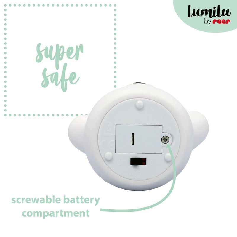 Casa si Gradina - Corpuri si surse de iluminat - Veioze si lampi - Lampi de veghe copii - Lampa de veghe cu LED, forma ursulet, alba, Lumilu Mini Zoo Bear, Reer 52330 - Infinity.ro