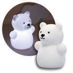 Casa si Gradina - Corpuri si surse de iluminat - Veioze si lampi - Lampi de veghe copii - Lampa de veghe cu LED, forma ursulet, alba, Lumilu Mini Zoo Bear, Reer 52330 - Infinity.ro