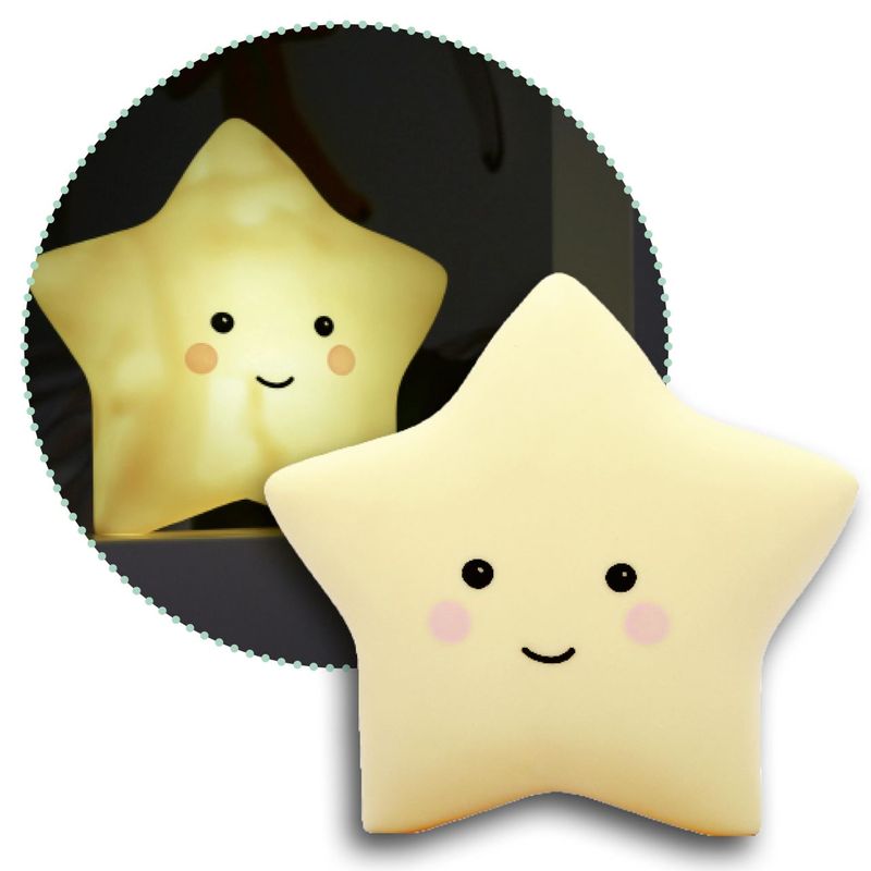 Casa si Gradina - Corpuri si surse de iluminat - Veioze si lampi - Lampi de veghe copii - Lampa de veghe cu LED, cu oprire cronometrata, forma stea, galbena, Lumilu Sweet Dreams Star, Reer 52265 - Infinity.ro