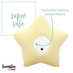 Casa si Gradina - Corpuri si surse de iluminat - Veioze si lampi - Lampi de veghe copii - Lampa de veghe cu LED, cu oprire cronometrata, forma stea, galbena, Lumilu Sweet Dreams Star, Reer 52265 - Infinity.ro