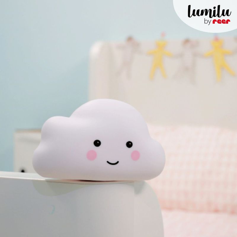 Casa si Gradina - Corpuri si surse de iluminat - Veioze si lampi - Lampi de veghe copii - Lampa de veghe cu LED, cu oprire cronometrata, forma nor, alba, Lumilu Sweet Dreams Cloud, Reer 52250 - Infinity.ro