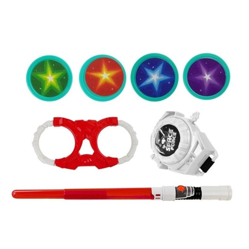 Jucarii, Copii si Bebe - Jucarii si jocuri - Jucarii & jocuri educative - Jucarii interactive - Set de joaca SF pentru copii, pistol laser, sabie laser si accesorii gardianul galaxiei MCT 7094 - Infinity.ro