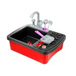 Jucarii, Copii si Bebe - Jucarii si jocuri - Jucarii de rol - Bucatarii copii - Set chiuveta cu aragaz si robinet de jucarie, pentru copii, cu 14 accesorii MCT 2584 - Infinity.ro