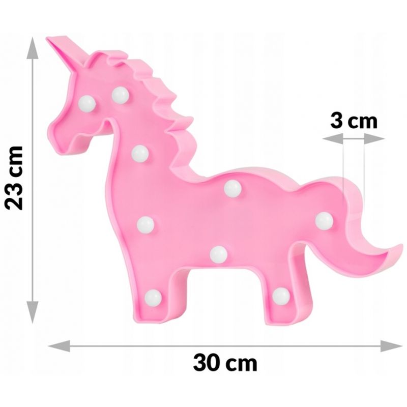 Casa si Gradina - Corpuri si surse de iluminat - Veioze si lampi - Lampi de veghe copii - Lampa de veghe in forma de unicorn Nukido 740922 - Roz - Infinity.ro
