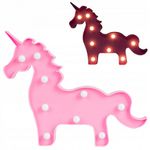 Casa si Gradina - Corpuri si surse de iluminat - Veioze si lampi - Lampi de veghe copii - Lampa de veghe in forma de unicorn Nukido 740922 - Roz - Infinity.ro