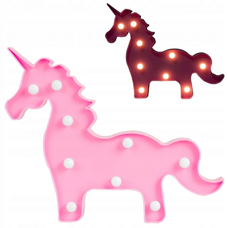 Casa si Gradina - Corpuri si surse de iluminat - Veioze si lampi - Lampi de veghe copii - Lampa de veghe in forma de unicorn Nukido 740922 - Roz - Infinity.ro