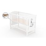 Casa si Gradina - Mobilier - Mobilier copii - Patuturi copii - Patut fara sertar VESSANTI Zuza Alb + Saltea Cocos 8 cm - Infinity.ro
