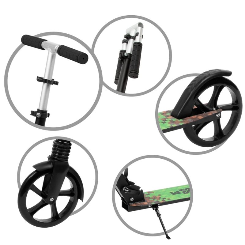 Sport si Outdoor - Role, trotinete si skateboard - Trotinete copii - Trotineta pliabila de oras 200 mm DRIFF - Minecraft - Infinity.ro