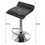 Casa si Gradina - Mobilier - Scaune si fotolii - Scaune - Scaun de bucatarie/bar, Artool, Fort, rotativ, piele ecologica, negru si argintiu, 38x39x84 cm - Infinity.ro