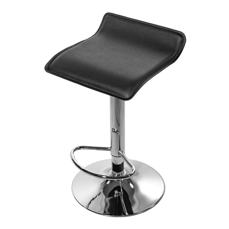 Casa si Gradina - Mobilier - Scaune si fotolii - Scaune - Scaun de bucatarie/bar, Artool, Fort, rotativ, piele ecologica, negru si argintiu, 38x39x84 cm - Infinity.ro