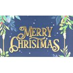 Market - Cadouri - Pungi cadou si accesorii - Punga de cadou, din hartie, colectia Clairefontaine de la Eurowrap, 33x26,5 cm, burduf de 14 cm, Merry Xmas - Infinity.ro