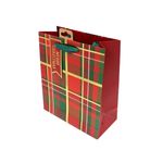 Market - Cadouri - Pungi cadou si accesorii - Punga de cadou, din hartie, colectia Clairefontaine de la Eurowrap, 33x26,5 cm, burduf de 14 cm, Tartan - Infinity.ro