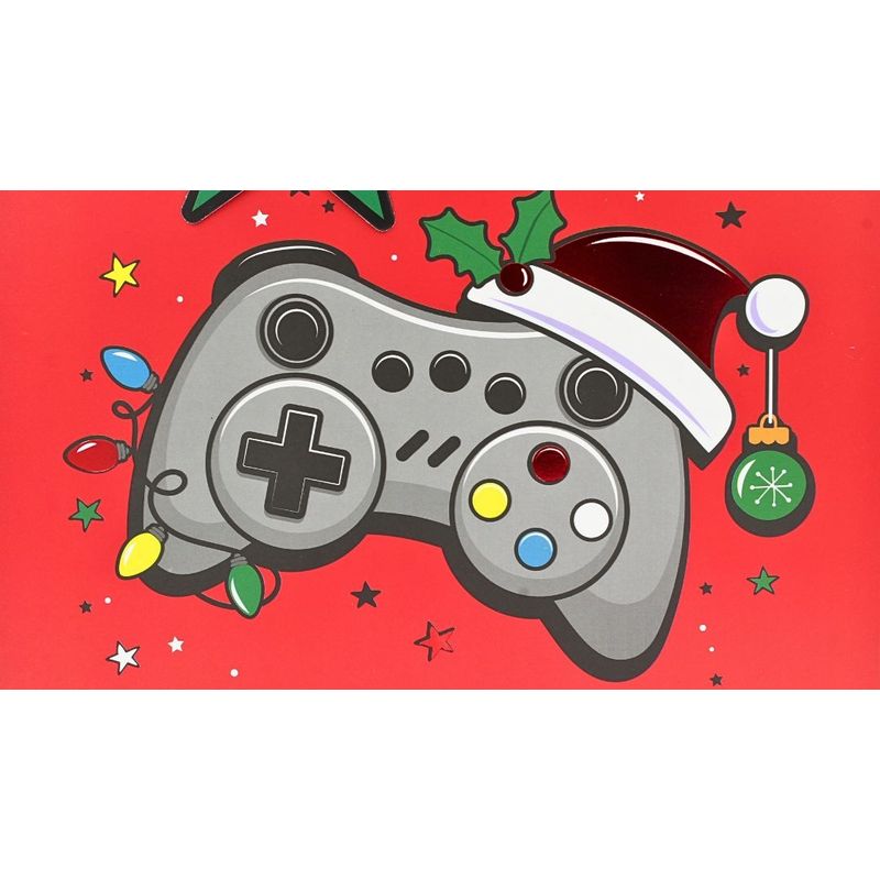 Market - Cadouri - Pungi cadou si accesorii - Punga de cadou, din hartie, colectia Clairefontaine de la Eurowrap, 25x21,5 cm, burduf de 10 cm, Gaming - Infinity.ro
