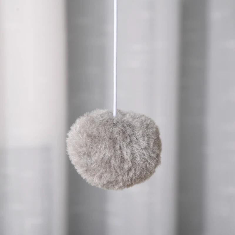 Petshop - Accesorii petshop - Jucarii animale - Ansambluri de joaca - Ansamblu de joaca pentru pisici, cu platforme, culcus, scara si ciucure, gri si bej, 40x50x120 cm - Infinity.ro