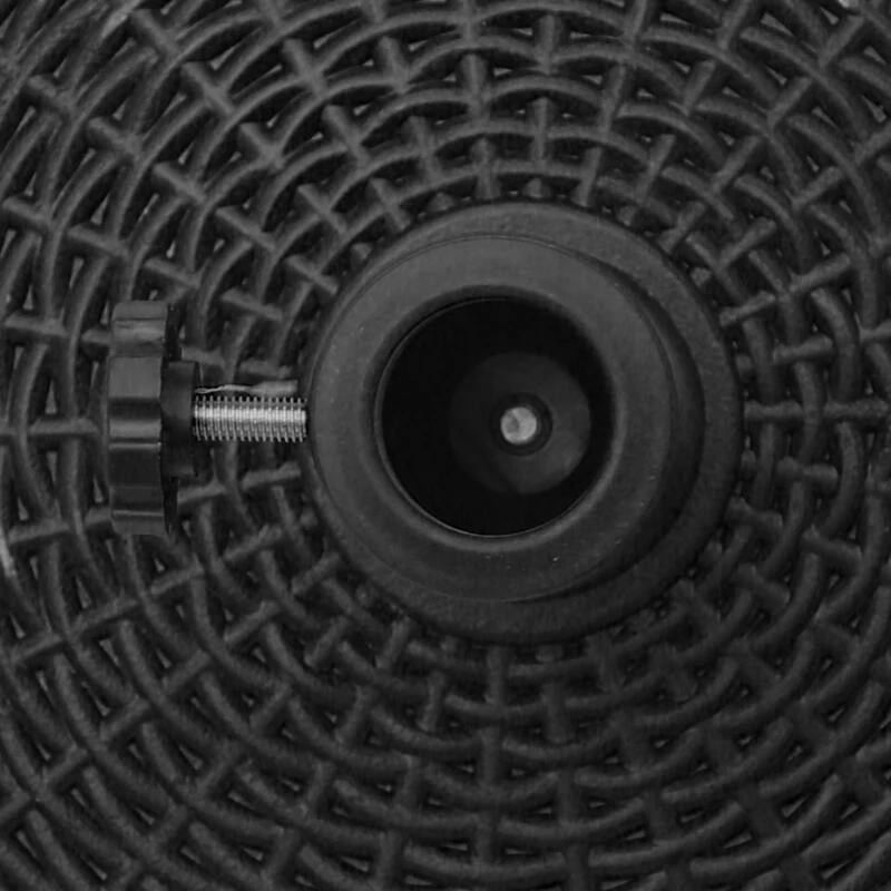 Casa si Gradina - Decoratiuni - Obiecte decorative - Suporturi umbrele - Suport pentru umbrela 38-48 mm, cu roti, rotund, HDPE, imitatie ratan, negru, 52x41 cm - Infinity.ro