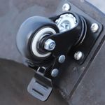 Casa si Gradina - Decoratiuni - Obiecte decorative - Suporturi umbrele - Suport pentru umbrela 38-48 mm, cu roti, rotund, HDPE, imitatie ratan, negru, 52x41 cm - Infinity.ro