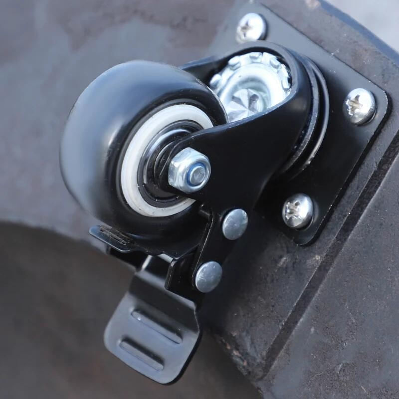 Casa si Gradina - Decoratiuni - Obiecte decorative - Suporturi umbrele - Suport pentru umbrela 38-48 mm, cu roti, rotund, HDPE, imitatie ratan, negru, 52x41 cm - Infinity.ro