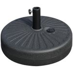 Casa si Gradina - Decoratiuni - Obiecte decorative - Suporturi umbrele - Suport pentru umbrela 38-48 mm, rotund, HDPE si otel, negru, 51x28 cm - Infinity.ro