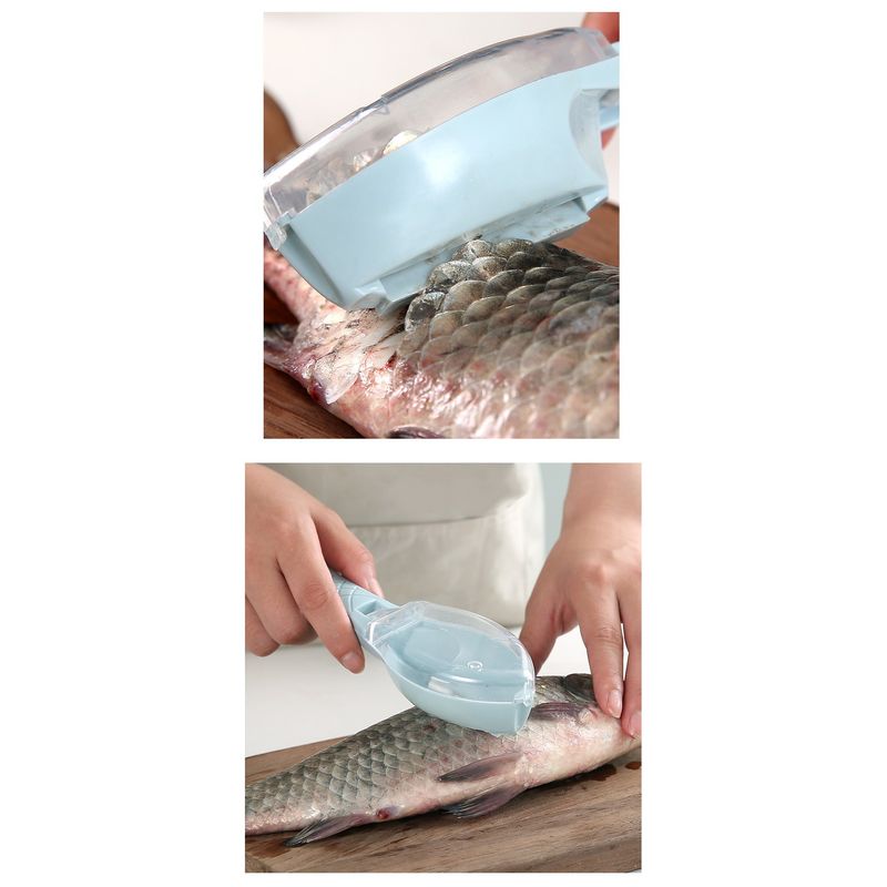 Casa si Gradina - Bucatarie si vesela - Vesela si tacamuri - Cutite si seturi de cutite - Curatator Manual Solzi de Pește, Albastru - Infinity.ro