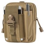 Sport si Outdoor - Articole de voiaj - Rucsacuri - Geanta tactica militara, poliester, capacitate 1 l, 18 cm, bej - Infinity.ro