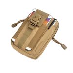 Sport si Outdoor - Articole de voiaj - Rucsacuri - Geanta tactica militara, poliester, capacitate 1 l, 18 cm, bej - Infinity.ro