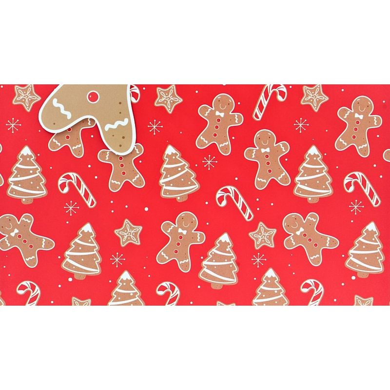 Market - Cadouri - Pungi cadou si accesorii - Punga de cadou, din hartie, colectia Clairefontaine de la Eurowrap, 25x21,5 cm, burduf de 10 cm, Gingerbread man - Infinity.ro