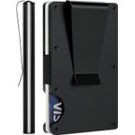 Fashion, accesorii si bijuterii - Barbati - Accesorii barbati - Portofele barbati - Portofel NeoHGS™, Tip Portcard, Protectie RFID Anti-Furt, Unisex, Material Aluminiu, Suport 12 Carduri si Bacnote,Negru - Infinity.ro