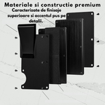 Fashion, accesorii si bijuterii - Barbati - Accesorii barbati - Portofele barbati - Portofel NeoHGS™, Tip Portcard, Protectie RFID Anti-Furt, Unisex, Material Aluminiu, Suport 12 Carduri si Bacnote,Negru - Infinity.ro