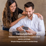 Fashion, accesorii si bijuterii - Barbati - Accesorii barbati - Portofele barbati - Portofel NeoHGS™, Tip Portcard, Protectie RFID Anti-Furt, Unisex, Material Aluminiu, Suport 12 Carduri si Bacnote,Negru - Infinity.ro