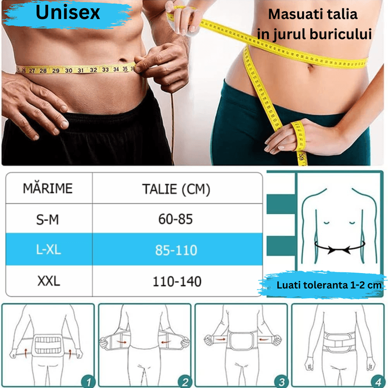 Ingrijire personala si Cosmetice - Sanatate si wellness - Aparate medicale - Suporturi ortopedice si orteze - Centura lombara NeoHGS™, materiale premium, pentru hernie de disc, compresie dubla, corector postura,marimea XXL - Infinity.ro