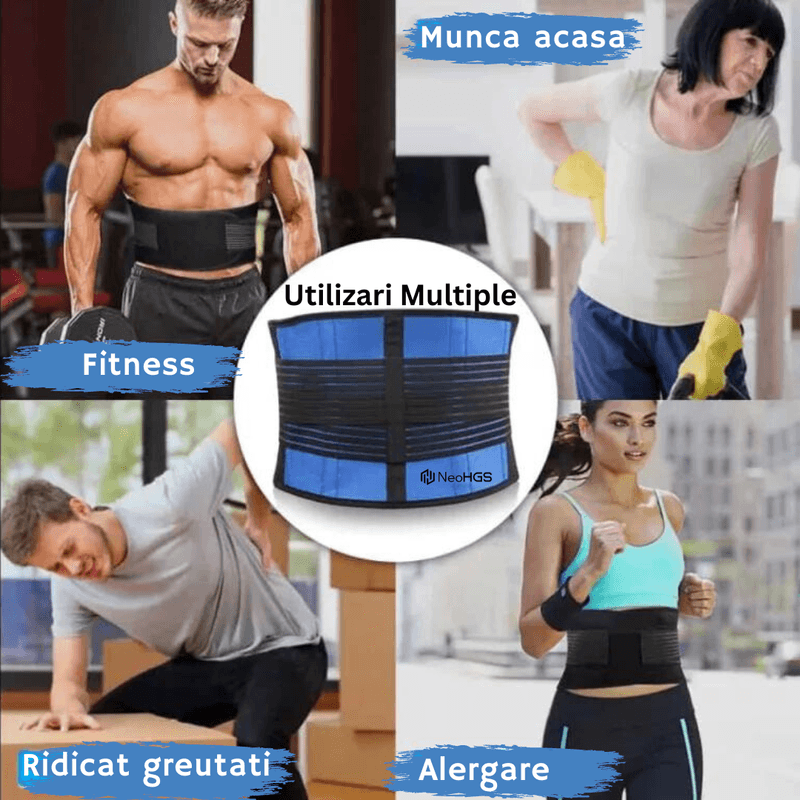 Ingrijire personala si Cosmetice - Sanatate si wellness - Aparate medicale - Suporturi ortopedice si orteze - Centura lombara NeoHGS™, materiale premium, pentru hernie de disc, compresie dubla, corector postura,marimea XXL - Infinity.ro