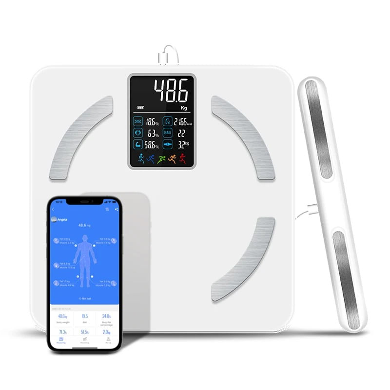 Cantar Electronic Inteligent NeoHGS Professional, 18 indici corporali, 8 senzori analiza, Display LCD, Alb