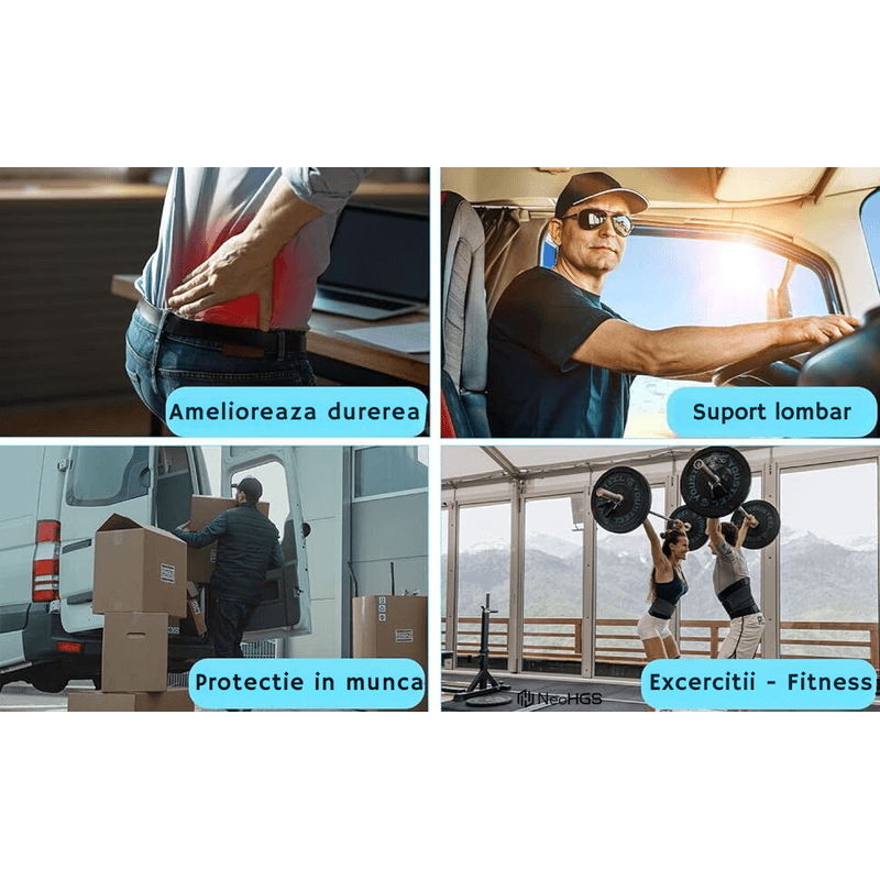 Ingrijire personala si Cosmetice - Sanatate si wellness - Aparate medicale - Suporturi ortopedice si orteze - Centura lombara NeoHGS™, materiale premium, pentru hernie de disc, compresie dubla, corector postura,marimea S-M - Infinity.ro