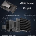 Fashion, accesorii si bijuterii - Barbati - Accesorii barbati - Portofele barbati - Portofel NeoHGS™, Fibra de Carbon, tip Portcard, Protectie RFID Anti-Furt, Unisex, Material Aluminiu/Fibra de Carbon - Infinity.ro