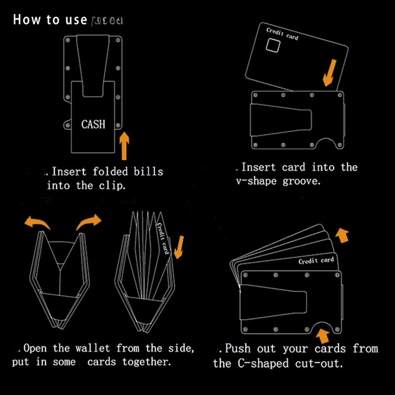 Fashion, accesorii si bijuterii - Barbati - Accesorii barbati - Portofele barbati - Portofel NeoHGS™, Fibra de Carbon, tip Portcard, Protectie RFID Anti-Furt, Unisex, Material Aluminiu/Fibra de Carbon - Infinity.ro