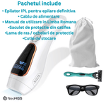 Ingrijire personala si Cosmetice - Aparate & accesorii ingrijire personala - Epilatoare si accesorii - Epilatoare - Epilator IPL NeoHGS, Epilare Definitiva Fara Durere, Tehnologie IPL, 5 Trepte De Intensitate,Senzor Piele, Mod Automat - Infinity.ro