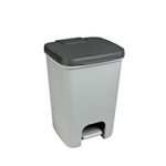 Casa si Gradina - Mobilier - Organizare si depozitare - Cosuri de gunoi - Cos de gunoi cu pedala, plastic, gri, 20 L, 30.3x29.4x42.8 cm, Curver - Infinity.ro