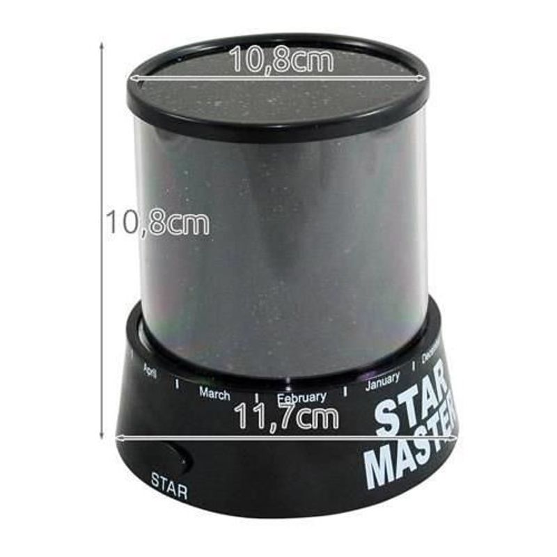 Casa si Gradina - Corpuri si surse de iluminat - Veioze si lampi - Lampi de veghe copii - Lampa de noptiera cu proiector, model cer instelat, 3xAA, 11.7x10.8 cm, Isotrade - Infinity.ro