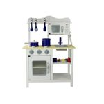 Jucarii, Copii si Bebe - Jucarii si jocuri - Jucarii de rol - Bucatarii copii - Bucatarie din lemn pentru copii, cu accesorii de bucatarie, Merida alba MCT 7684 - Infinity.ro