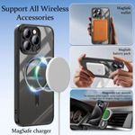 Laptop, Telefoane si Tablete - Telefoane mobile si accesorii - Accesorii Telefoane - Huse telefoane - Husa pentru iPhone 16 Pro, TPU, MagSafe, Anti-Alunecare, Anti-Galbenire, Transparenta cu Margine Neagra - Infinity.ro