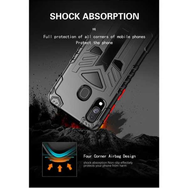 Laptop, Telefoane si Tablete - Telefoane mobile si accesorii - Accesorii Telefoane - Huse telefoane - Husa de Protectie Mercaton pentru Samsung A10, HardCase, cu Suport pentru Telefon, Negru - Infinity.ro